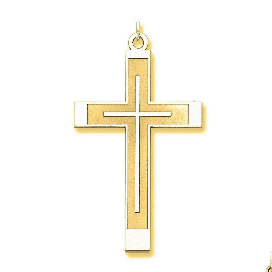 Laser Designed Cross Pendant - Gold