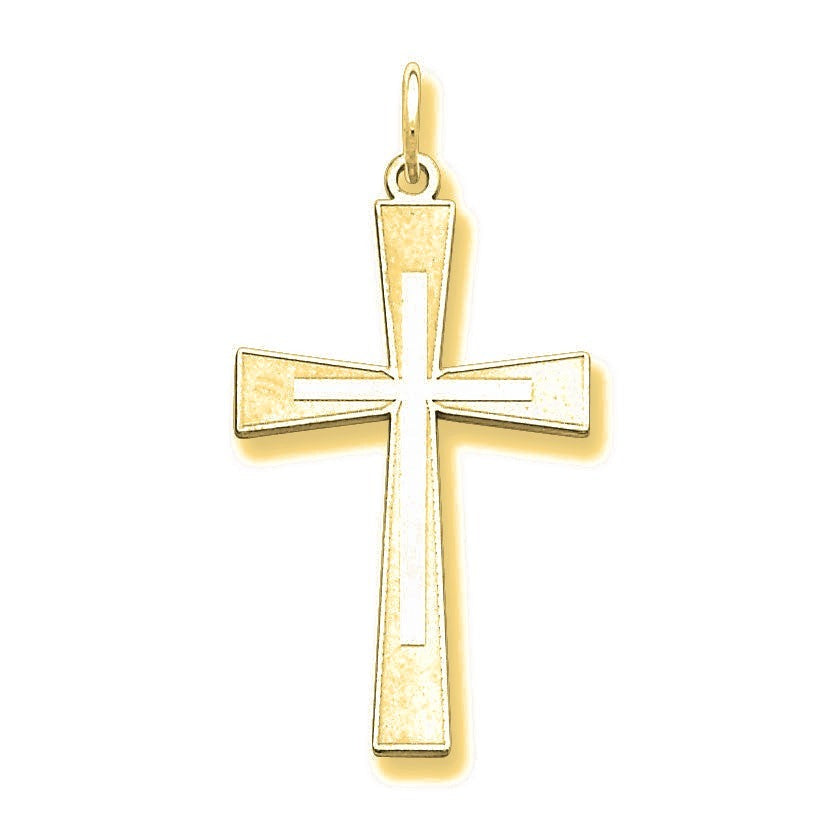 Laser Designed Cross Pendant - Gold
