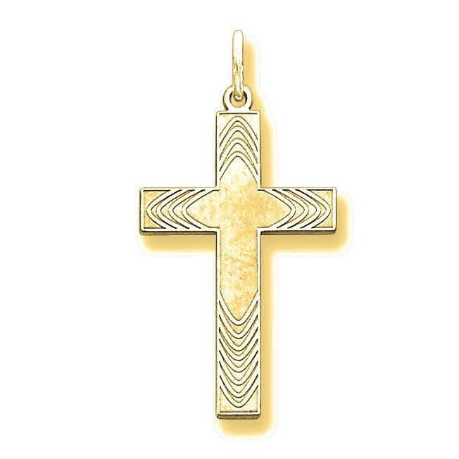 Laser Designed Cross Pendant - Gold