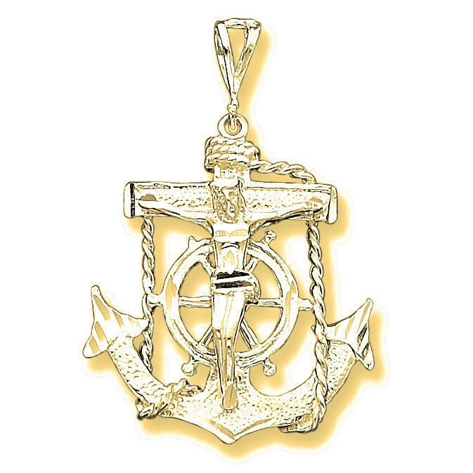 Mariner Cross Pendant - Gold
