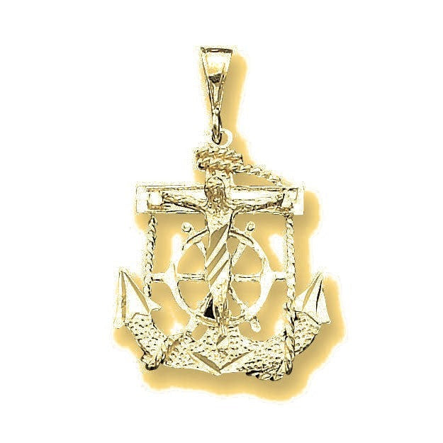Mariner Cross Pendant - Gold