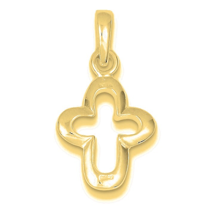 Outline Cross Pendant - Gold
