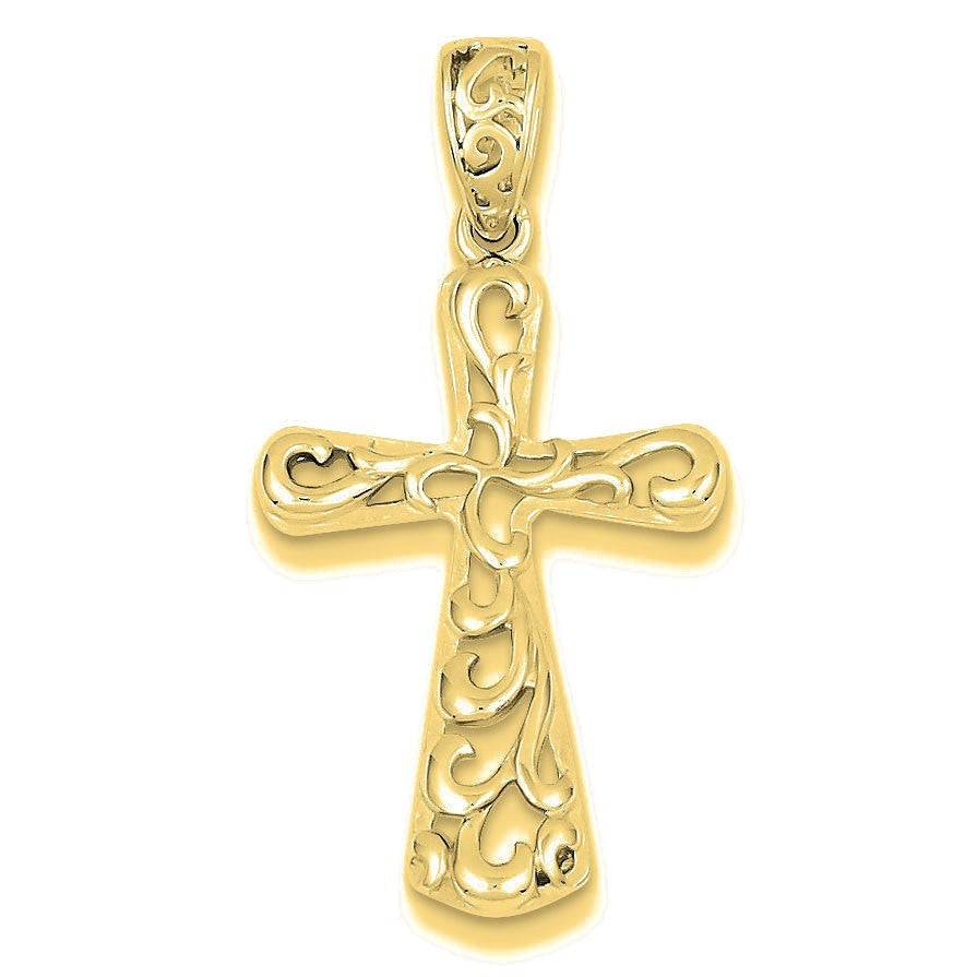 Polished Cross Pendant - Gold