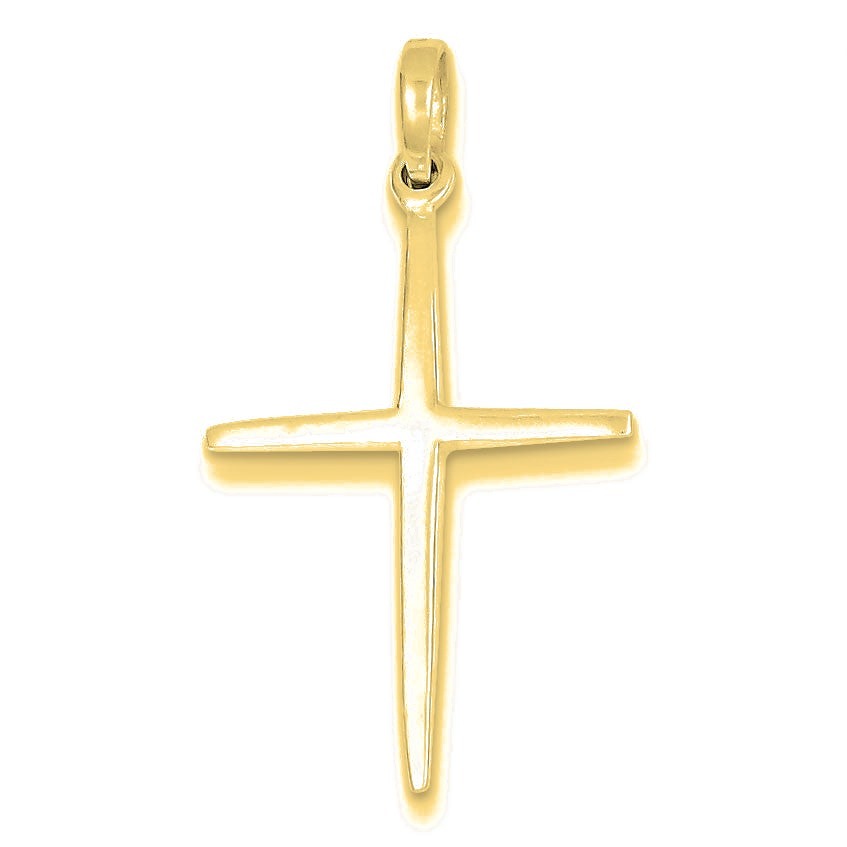 Polished Cross Pendant - Gold