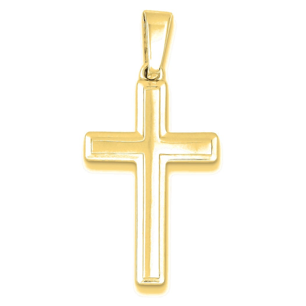 Polished Cross Pendant - Gold