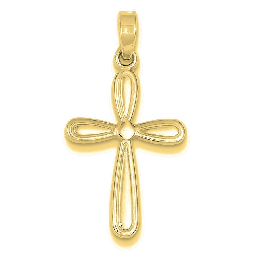 Polished Cross Pendant - Gold