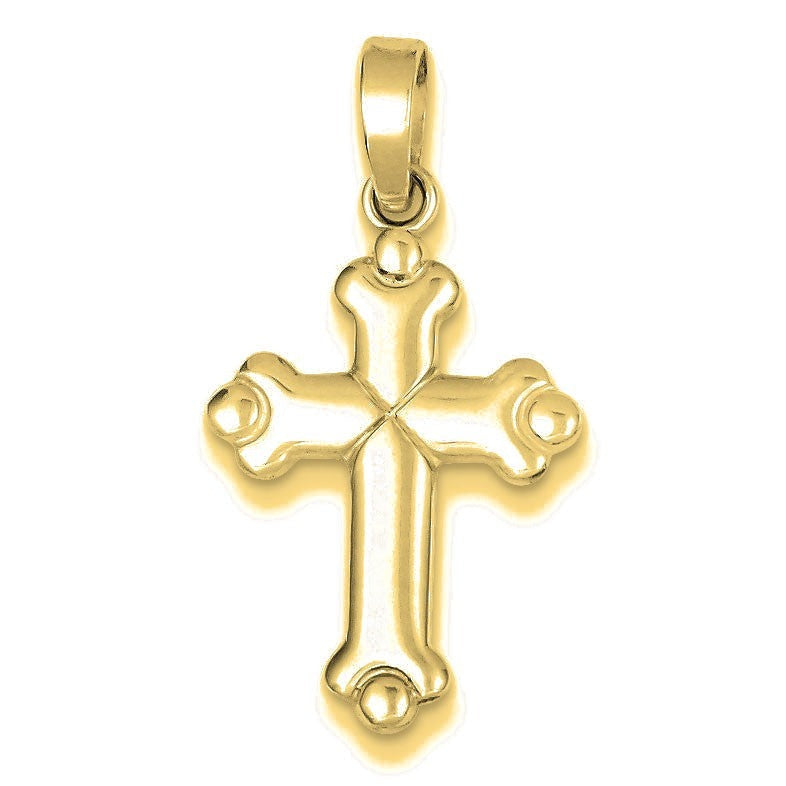 Polished Cross Pendant - Gold