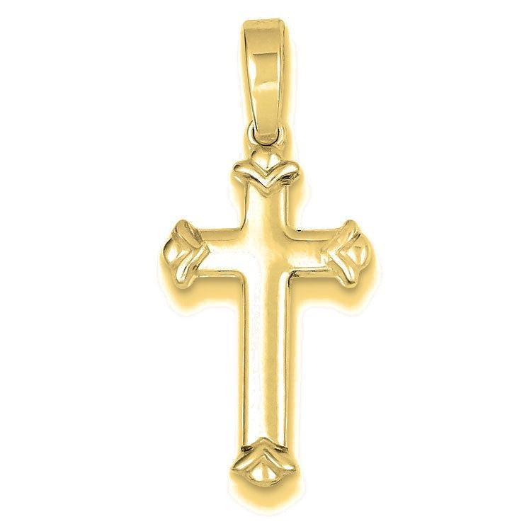 Polished Cross Pendant - Gold