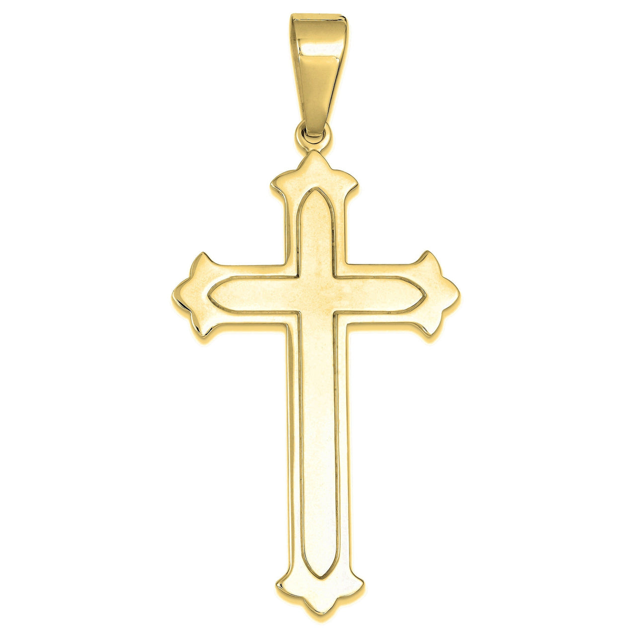 Polished Cross Pendant - Gold