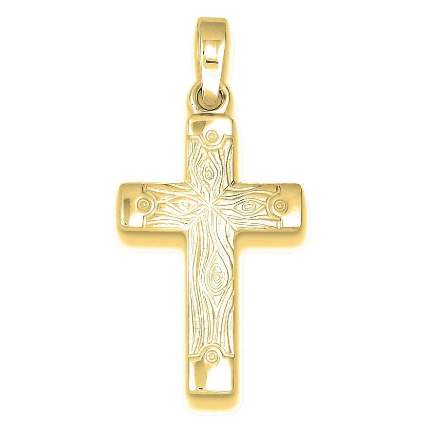 Polished Cross Pendant - Gold