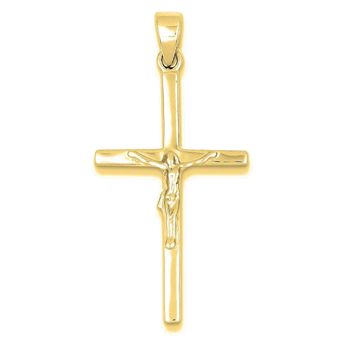 Polished Crucifix Pendant - Gold