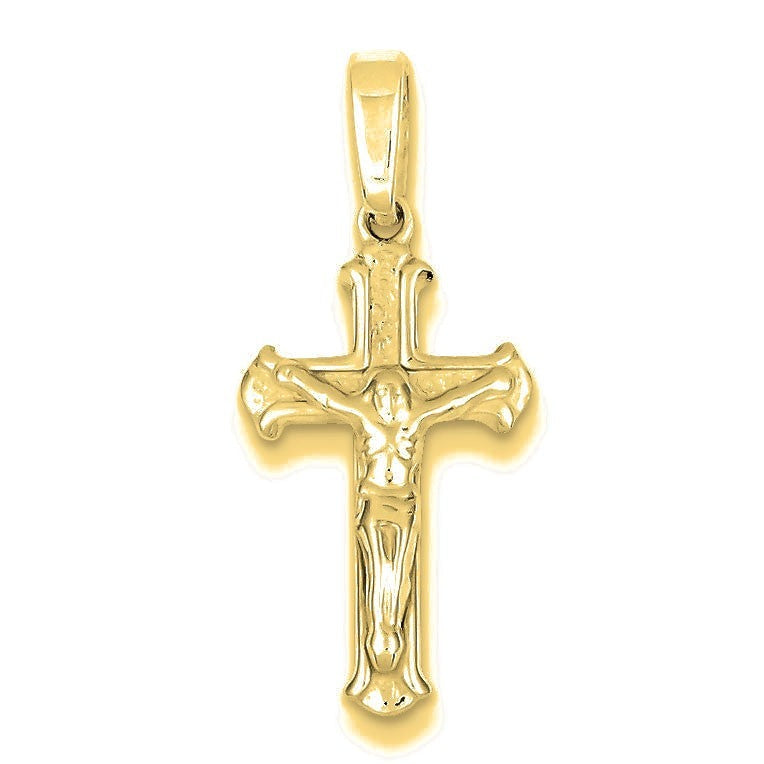 Polished Crucifix Pendant - Gold