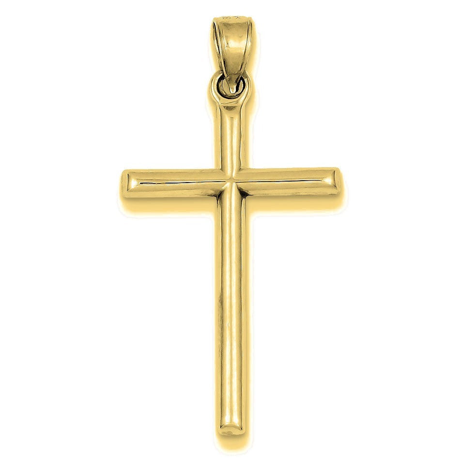 Rhodium-plated Cross Pendant - Gold