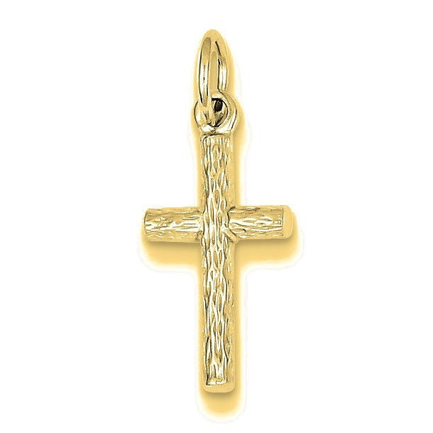 Rhodium Plated Cross Pendant - Gold