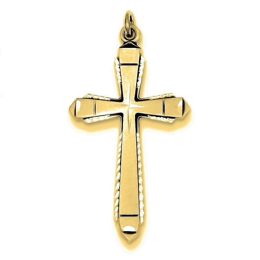 Satin Cross Pendant - Gold