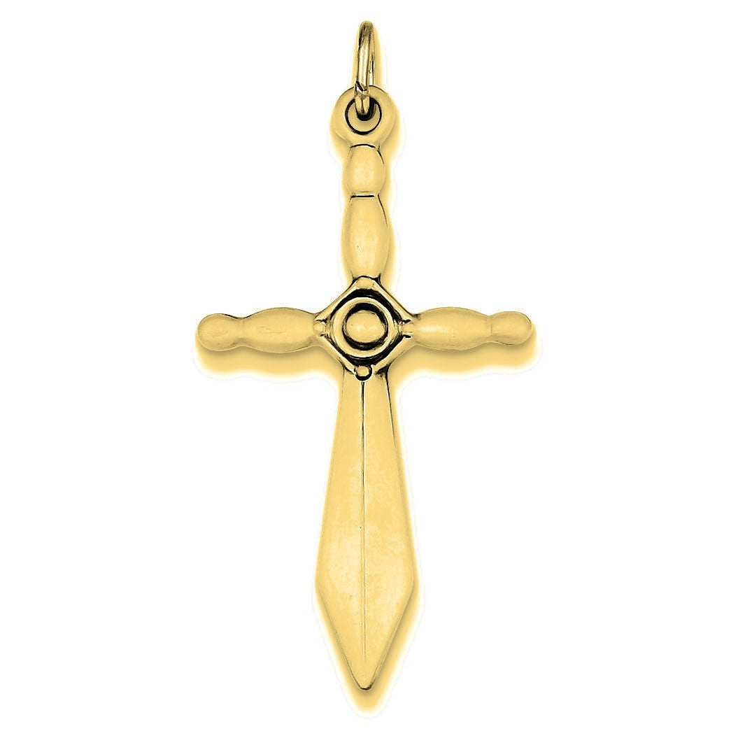 Sword Cross Pendant - Gold