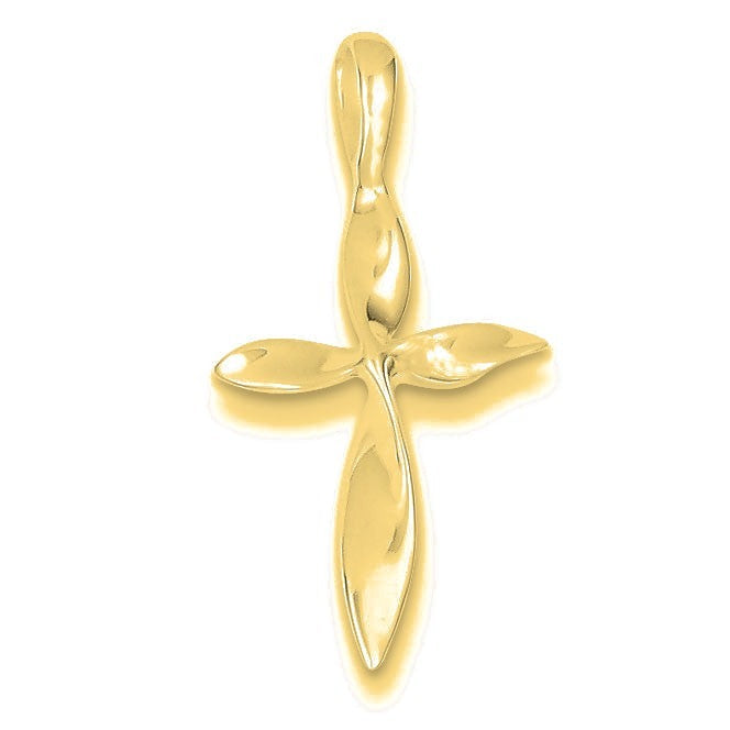 Twisted Cross Pendant - Gold