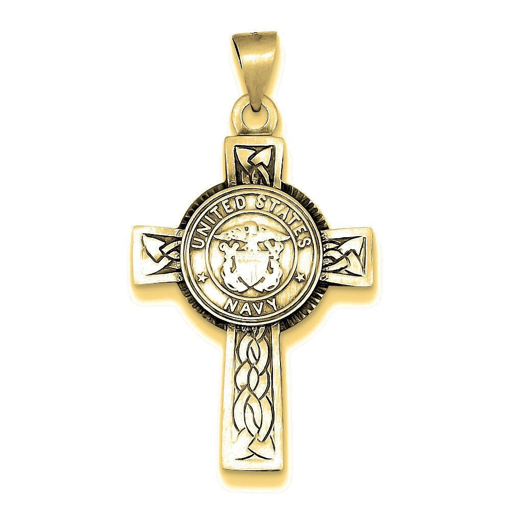 US Navy Cross Pendant - Gold