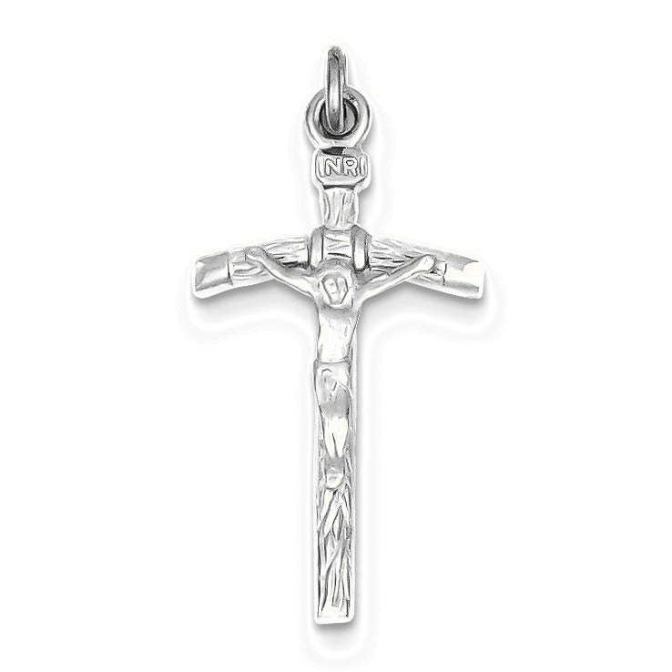Vermeil Pope Crucifix Pendant - Silver/Stainless