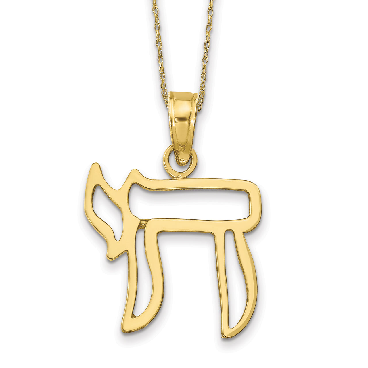 10k Chai Cut-out Necklace