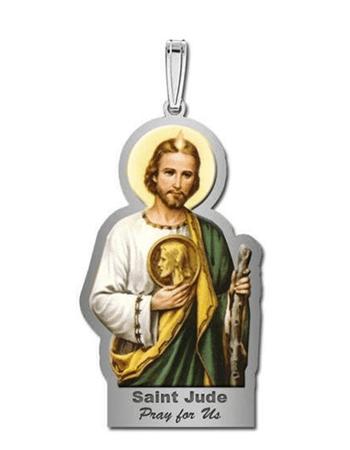 Saint Jude Outlined Color Medal
