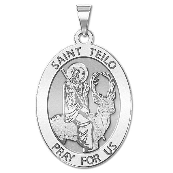 Saint Teilo - Oval Medal