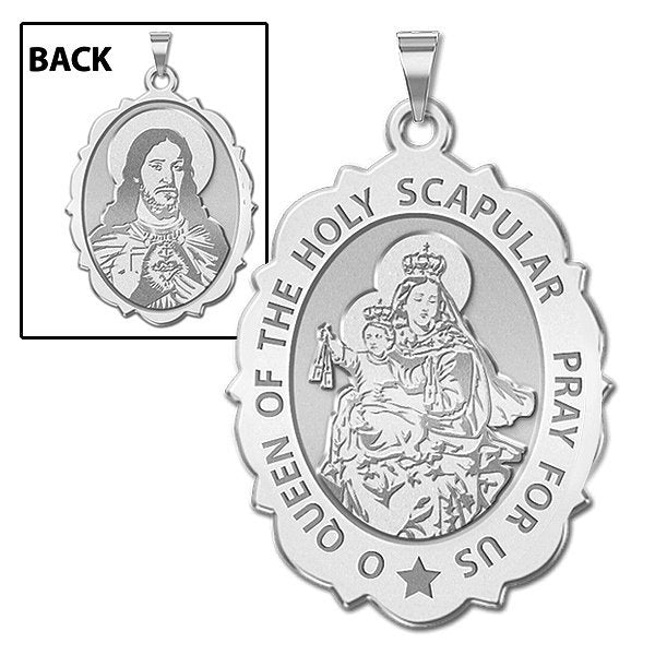 Scapular Medal Scalloped OVAL