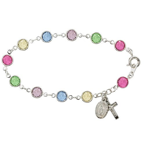 7 1/2" MULTI CRYSTAL BRACELET