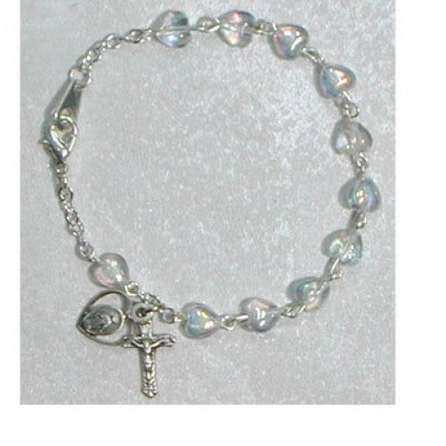 SS 6 1/2" CRYSTAL PEARL BRACELET