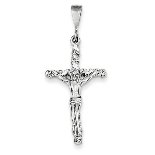 14k White Gold Crucifix Charm