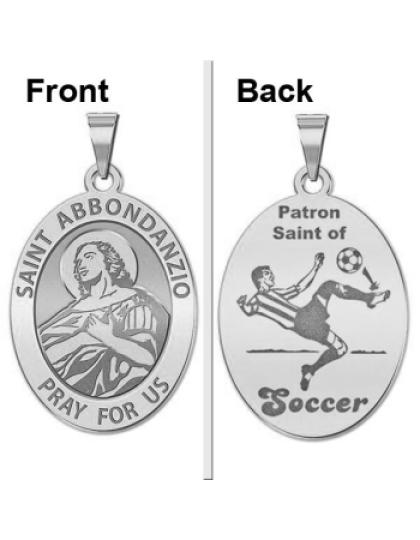 Saint Abbondanzio Oval Double Sided Soccer Medal