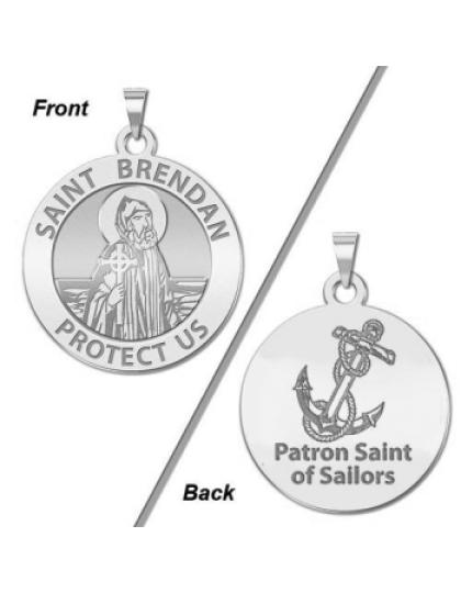 Saint Brendan Double Sided Sailors Medal