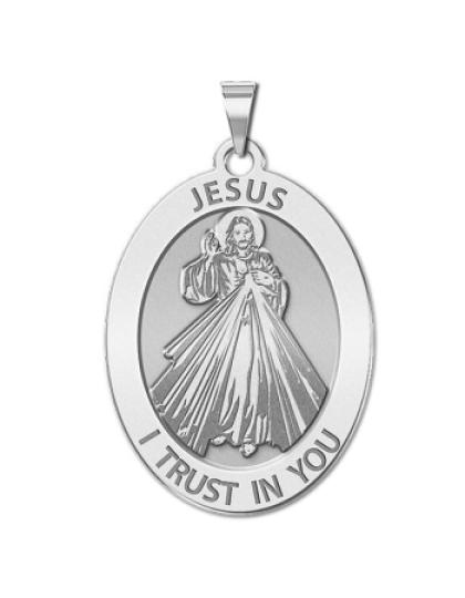 Divine Mercy Oval Medal