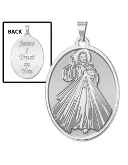 Divine Mercy Oval Medal