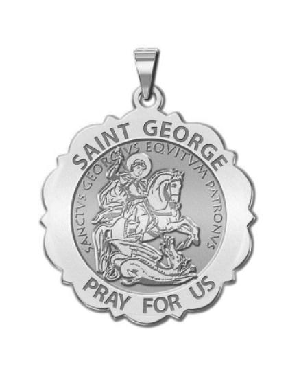 Saint George Scalloped Medal