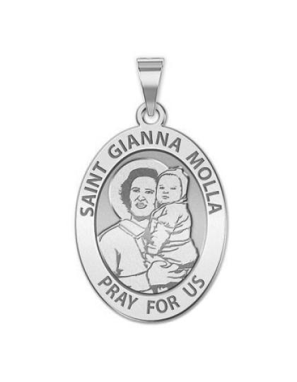 Saint Gianna Beretta Molla Oval Medal