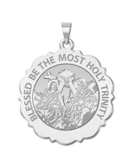 Holy Trinity Scalloped Medal