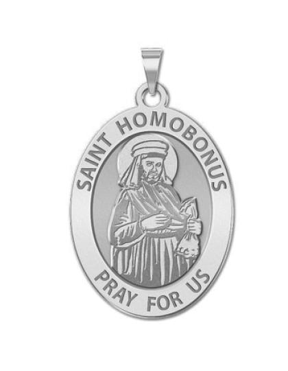 Saint Homobonus OVAL Medal