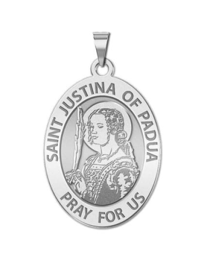 Saint Justina of Padua OVAL Medal