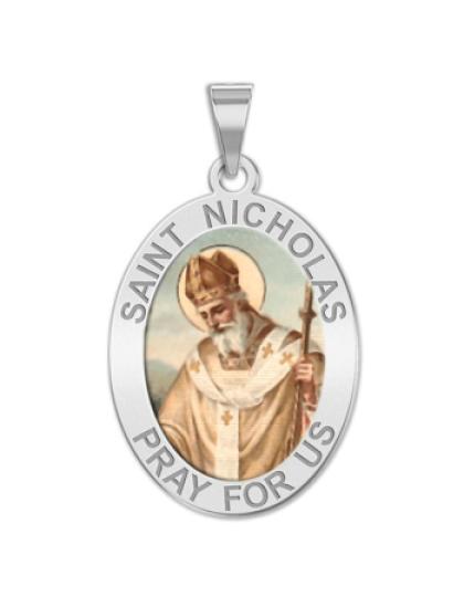 Saint Nicholas OVAL Medal "Color"