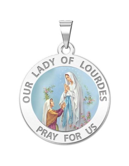 Our Lady of Lourdes Medal "Color"