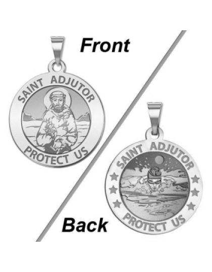 Saint Adjutor Doubles Sided Male Swimmer Medal