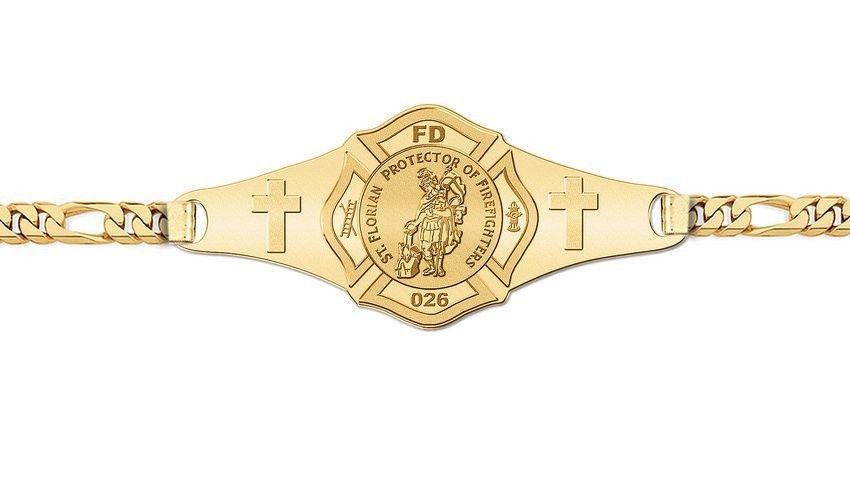 Saint Florian Fire Badge Bracelet