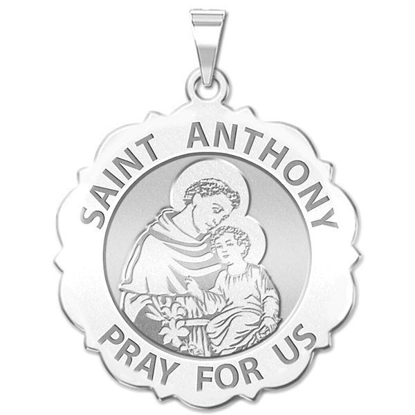 Saint Anthony Scalloped Medal
