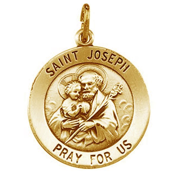 Saint Joseph Round Religious Medal