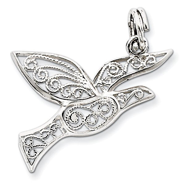 Sterling Silver Filigree Holy Spirit Charm