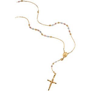 TRICOLOR ROSARY NECKLACE