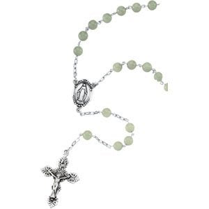 MINTY GREEN JADE ROSARY