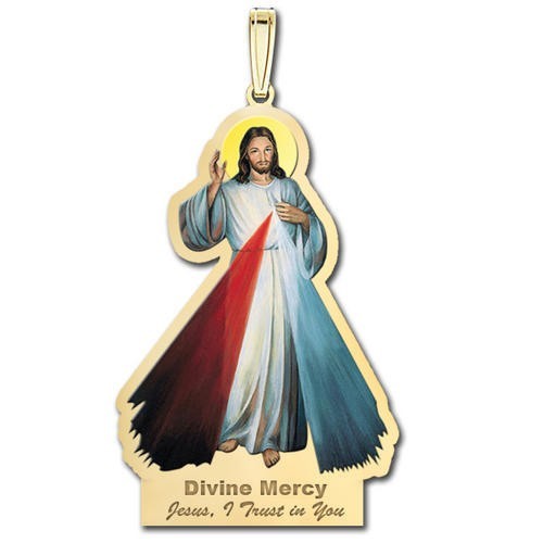 Divine Mercy Outlined Medal "Color"