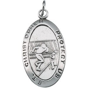 ST. CHRISTOPHER FOOTBALL PENDANT